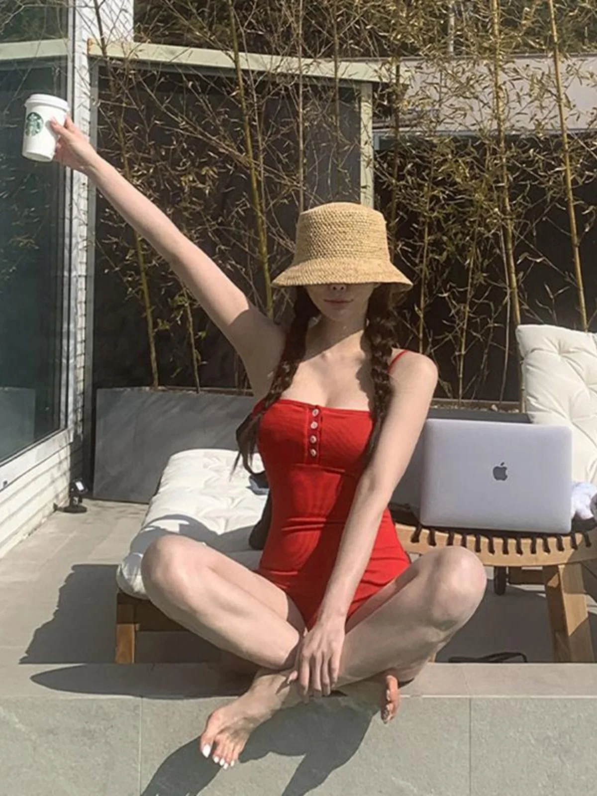 Traje de Baño de Una Pieza para Mujer, Nuevo Diseño Sexy y Deado con Triángulo, para Vacaciones en la Playa, con Rell en...
