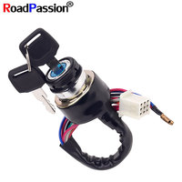 Motorcycle ATV 9 pin with 2 wires Electric Door Lock Ignition Key Switch For Suzuki AX100 125cc 150cc 250cc 300ccON YFZ 450V