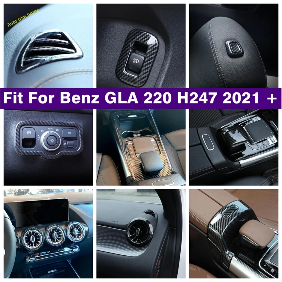 Window Lift Button Air AC Vent Decor Frame Gear Shift Head Trunk Switch Cover Trim For Mercedes-Benz GLA 220 H247 2021 - 2024