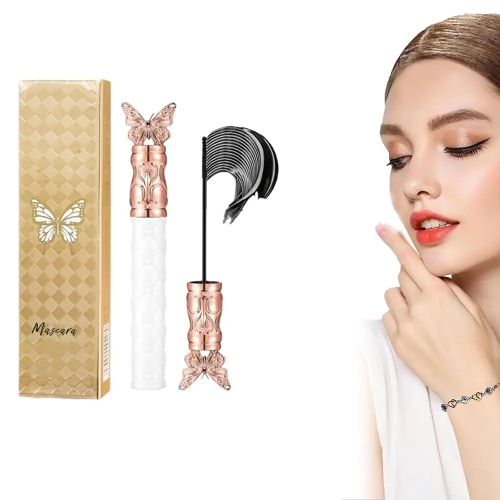 Long Lasting Black Mascara Waterproof ​​Smudge-Proof​​ Curling Mascara Quick Drying Sweat-proof Eye Beauty Tool for Women