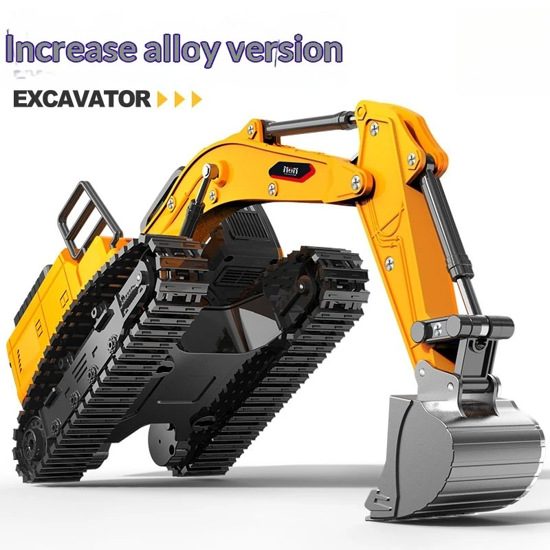 Digging Simulation RC Excavator Large Alloy Electric Remote Control Construction Engineering Vehicle Toy Birthday Gift