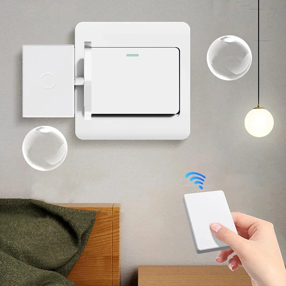

Беспроводной переключатель без подключения к сети, кнопка дистанционного управления для освещения, вентиляторов, бытовой техники, быстрая зарядка, 2 часа, до 60 дней автономной работы