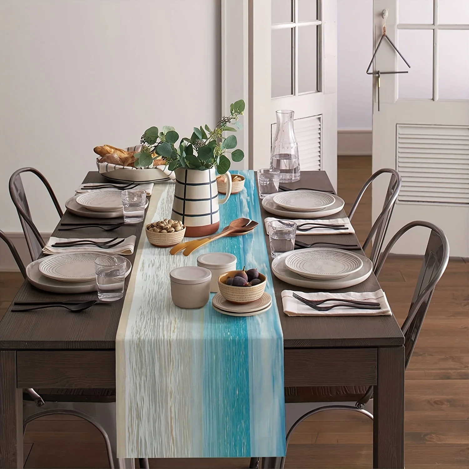 VIKAMA المحيط الاستوائي شاطئ الجدول عداء حفل زفاف داخلي/خارجي الطعام ديكور ديكور الحفلات ديكور المنزل