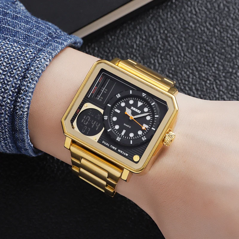 2026 ZHANGUWatch for Men Japan Movement Stainless Steel Big Dial Casual Sports Outdoor Digital Watch Relogio Masculino Wholesale