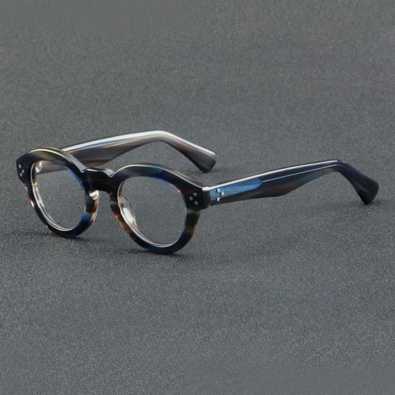 

2025 Summer Thick Acetate Retro Glasses Frame for Men Myopia Reading Custom Lens Eyeglass Women Optical Prescription Eyewear