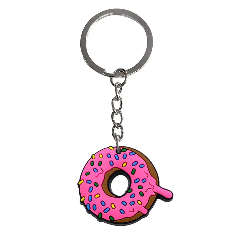 Niedlicher Cartoon-Schlüsselanhänger: Mini-Donut und Getränk-Modell, Plastik-Schlüsselring, Süßer Taschenanhänger, Trendiges Geschenk – Detail 15
