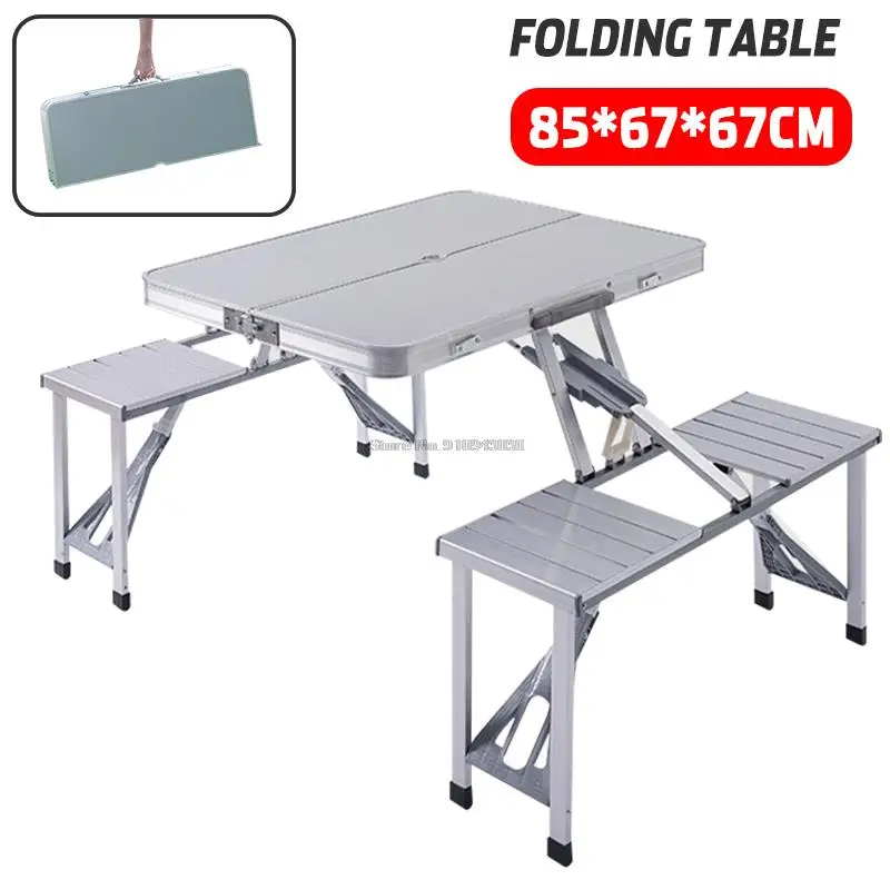 

Outdoor Camping Folding Table BBQ Picnic Table Chair Aluminum Alloy Desk Furniture Portable Lightweight Barbecue Foldable Table