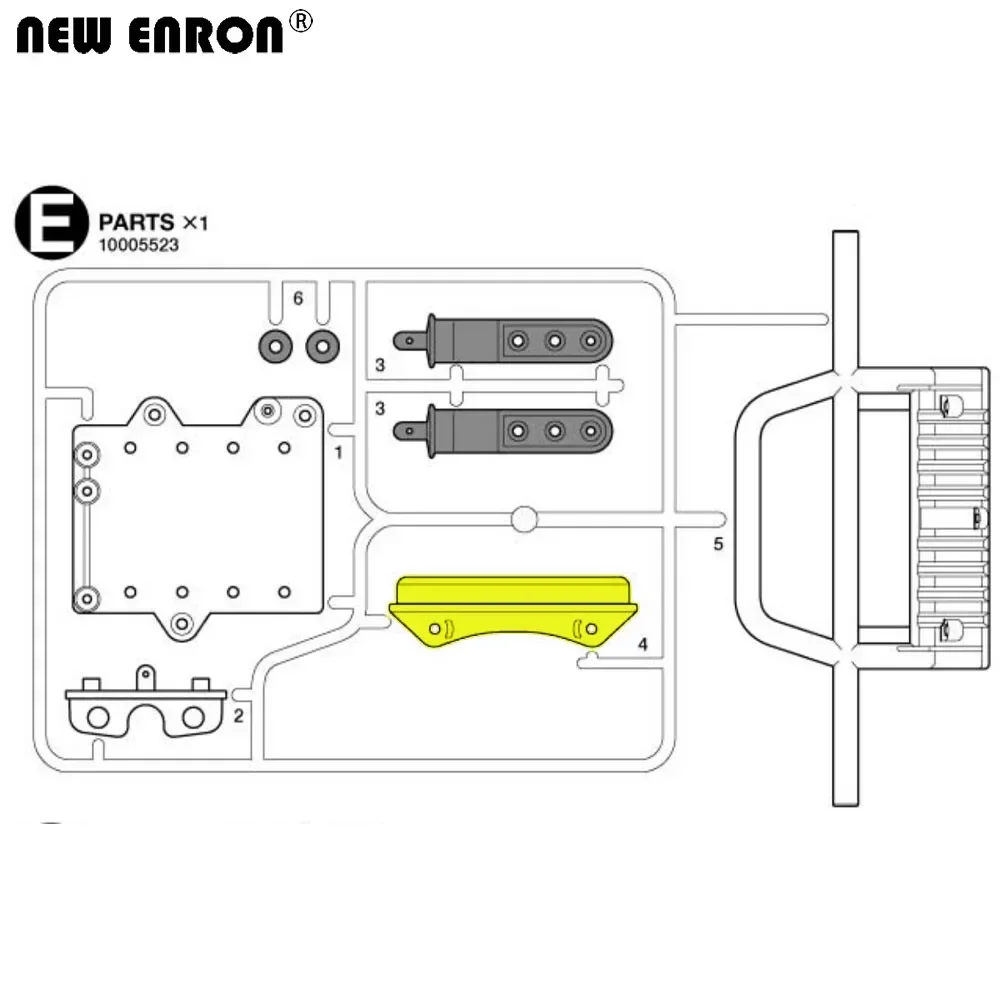 Utilizzo del paratia in lega CNC per paraurti anteriore per auto modello RC 1/10 Tamiya CC01 CC-01