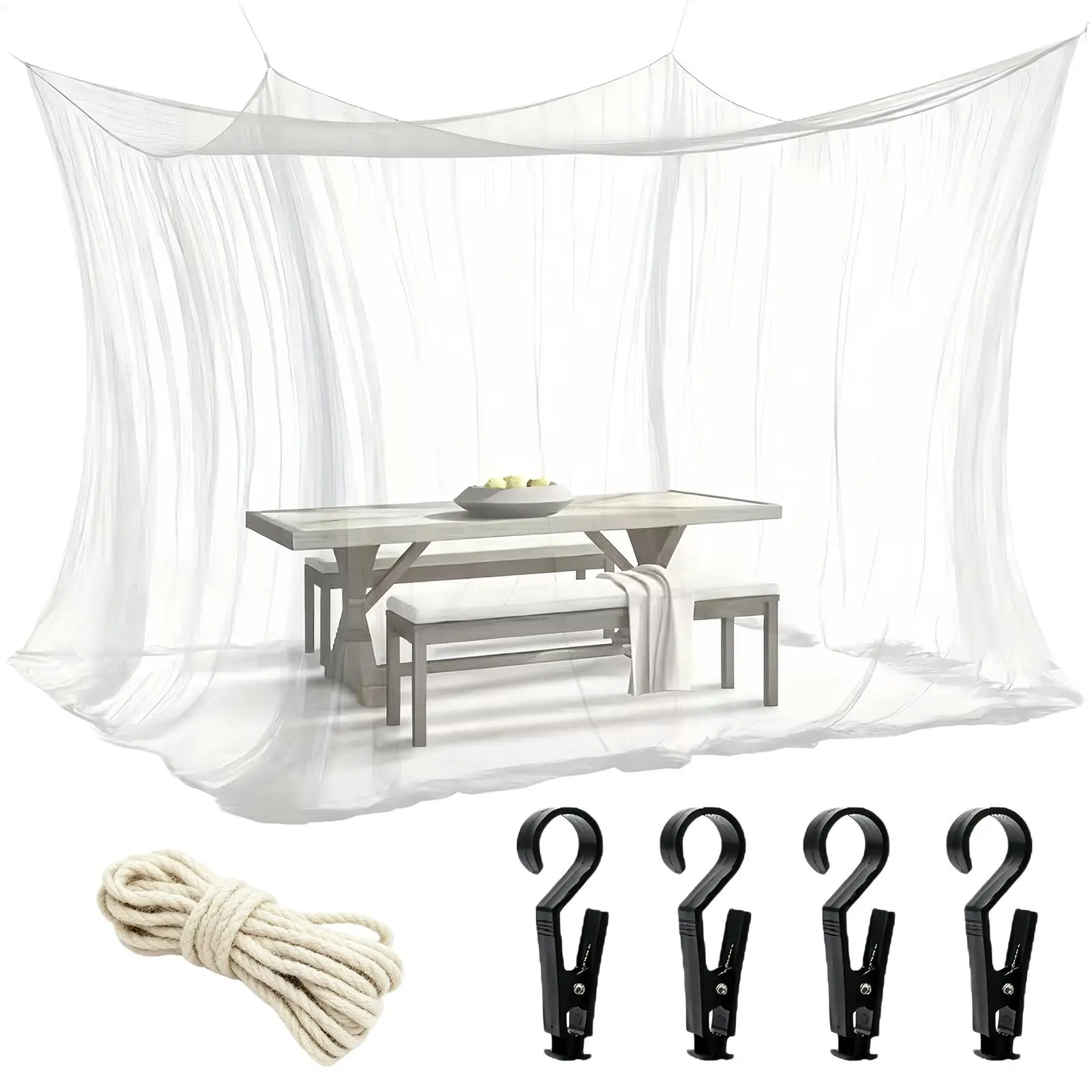 Bed Canopy Cool Breathable Reusable Bed Fly Netting For Outdoor Camping Hiking Backpacking Beach Garden Backyard Yard Lawn