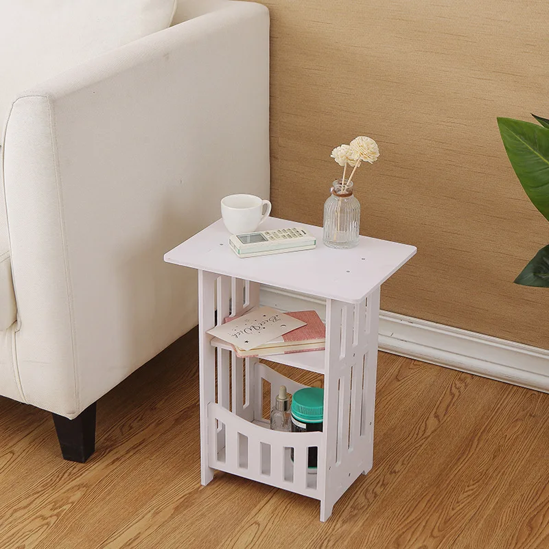 Bedside Table Simple European Style Living Room Sofa Side Table Removable Bedroom Nightstand Hollow Bedside Tables Furniture