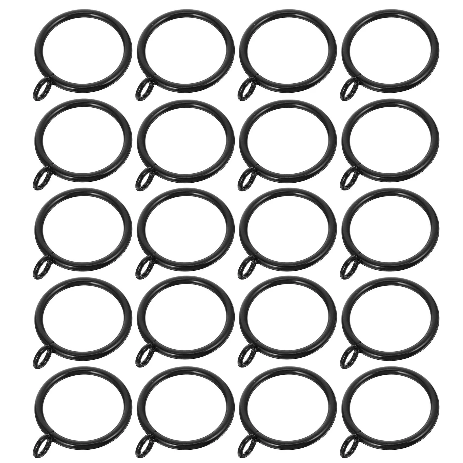 

20Pcs Elegant Metal Curtain Rings with Eyelets for Roman Rods Heavy Drapes Bedroom Living Room Decor Curtain Rings with Eyelet