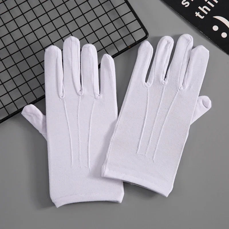 Luvas de proteção solar para homens e mulheres, luvas elásticas curtas, algodão fino, monocromático, protetor solar, preto, branco, moda verão