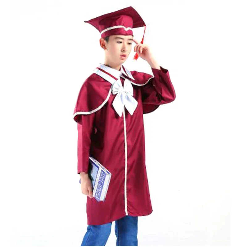 Academic Bachelor Gown Kindergarten Kids Dr Clothes abiti da scapolo graduati Dr cap bambini studenti Performance Costumes