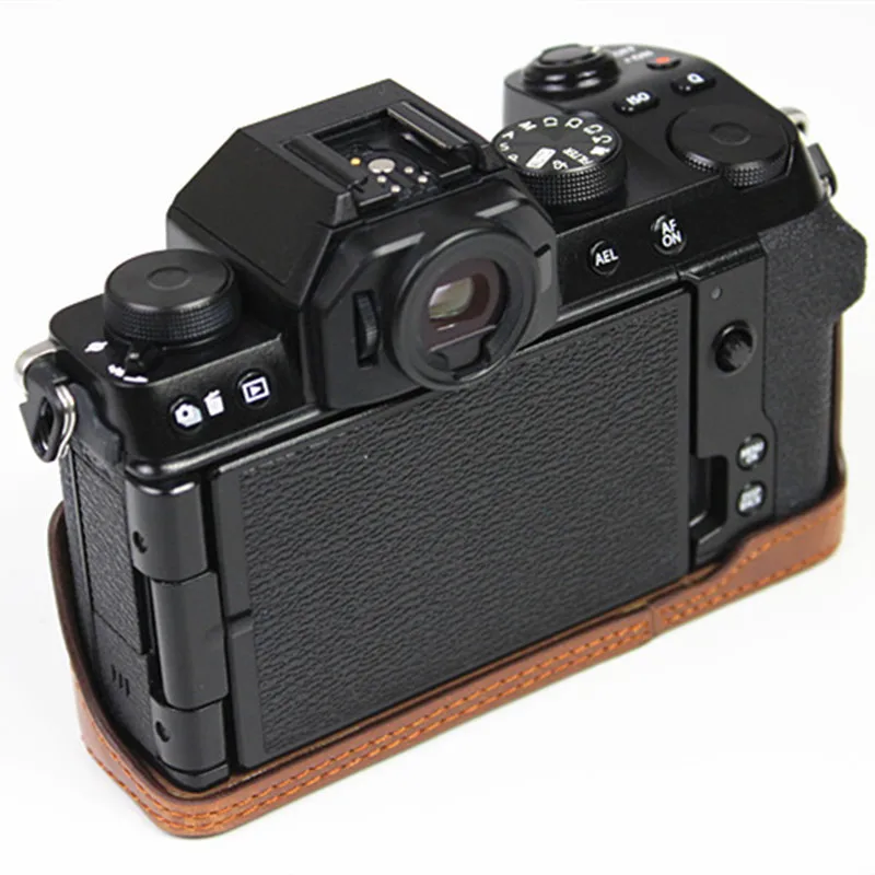 Pu Lederen Camera Case Tas Half Body Base Protector Voor Fujifilm X-S10 Fuji Xs10 Camera Shell Beschermende Opening Bodembedekking