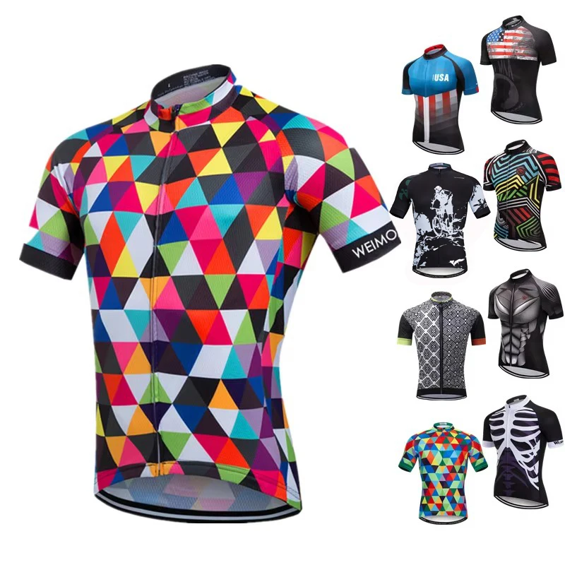 

Weimostar Men Cycling Jersey Short Sleeve Pro Team MTB Bike Jersey Sports Cycling Shirt Racing Bicycle Clothing Maillot