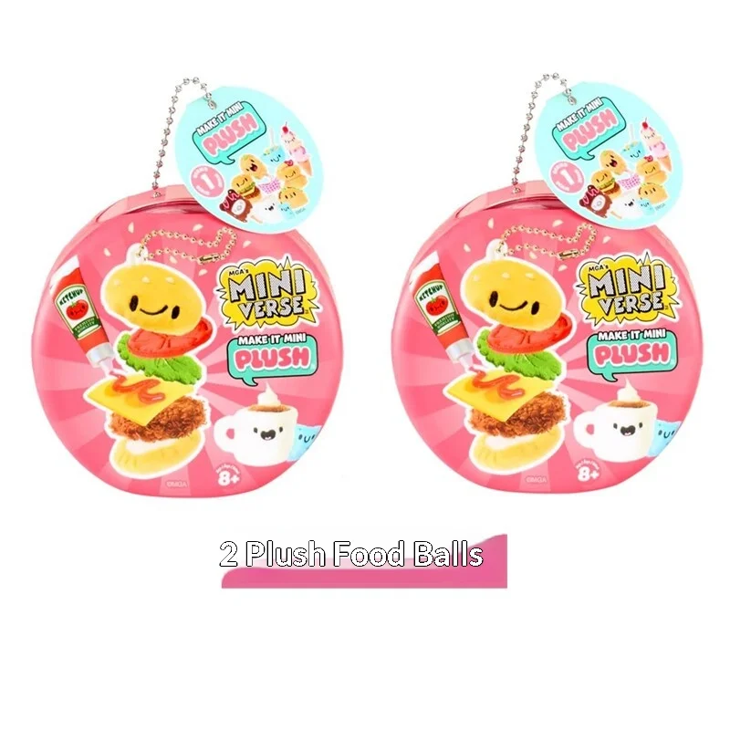 Originele MGA Miniverse Make It Mini Pluche Blind Box, sleutelhanger met voedselfiguur, mysteriepop, verzamelobject, schattig speelgoed, cadeau