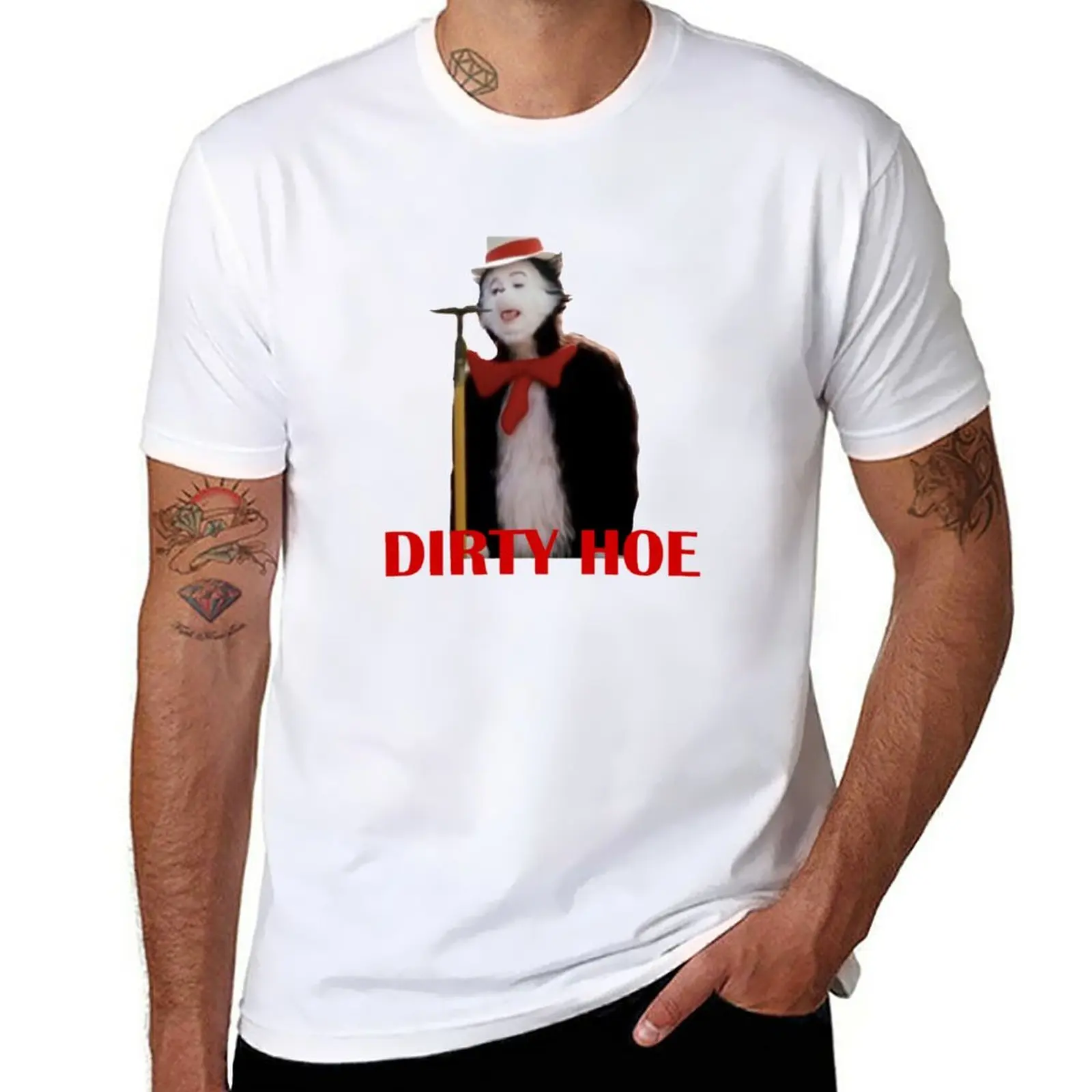 

New Cat in the hat dirty hoe T-Shirt Short t-shirt Tee shirt plain t-shirt graphic t shirts Men's t-shirt