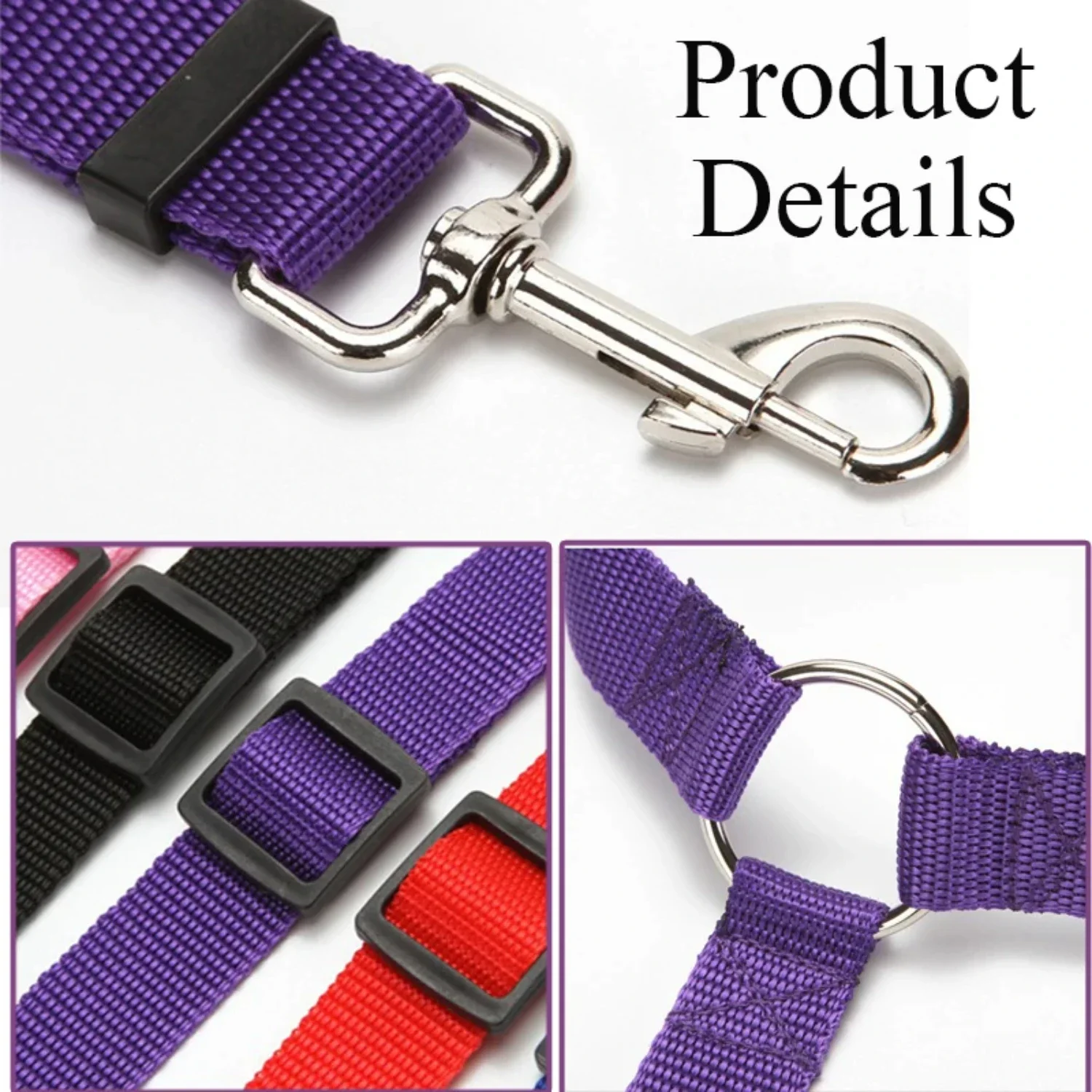 Adjustable, Essential, Sturdy, and Reliable Nylon Pet Dog Car Seat Belt: Ensuring Pet Safety in Backseat Travel for Responsible