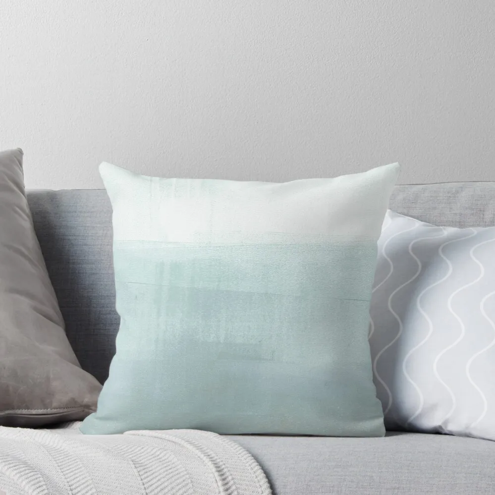 

Aqua Horizon Minimalist Abstract Landscape Throw Pillow Bed pillowcases Decorative Sofa Cushion pillow