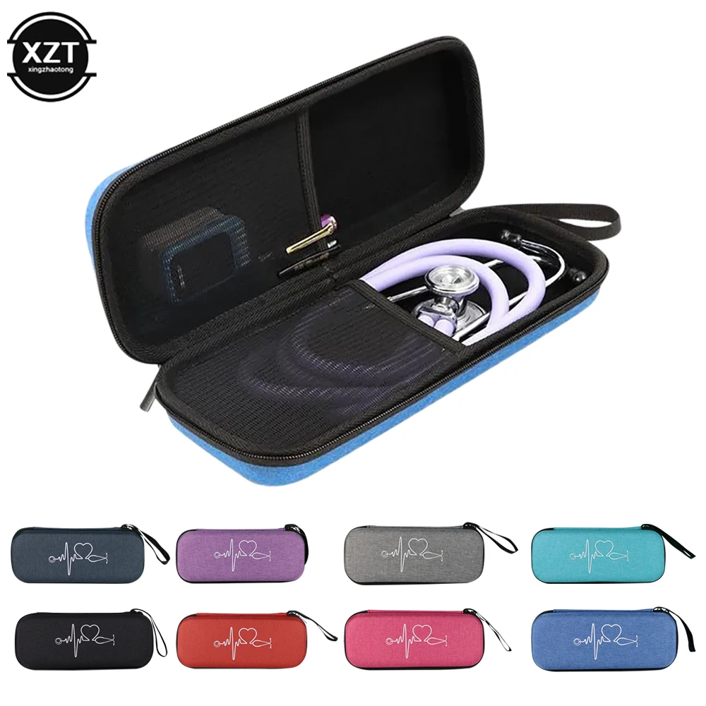 New EVA Travel Portable Medical Stethoscope Storage Box Mesh Pockets Case for 3M Littmann Cardiology III Stethoscope Carry Bag