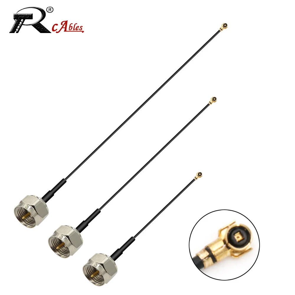 

2PCS u.FL IPX IPEX1 IPEX4 MHF4 Female Jack to F Male RG1.13 0.81 MM RF Coaxial Cable Pigtail 3G Antenna Extension Cord Wire