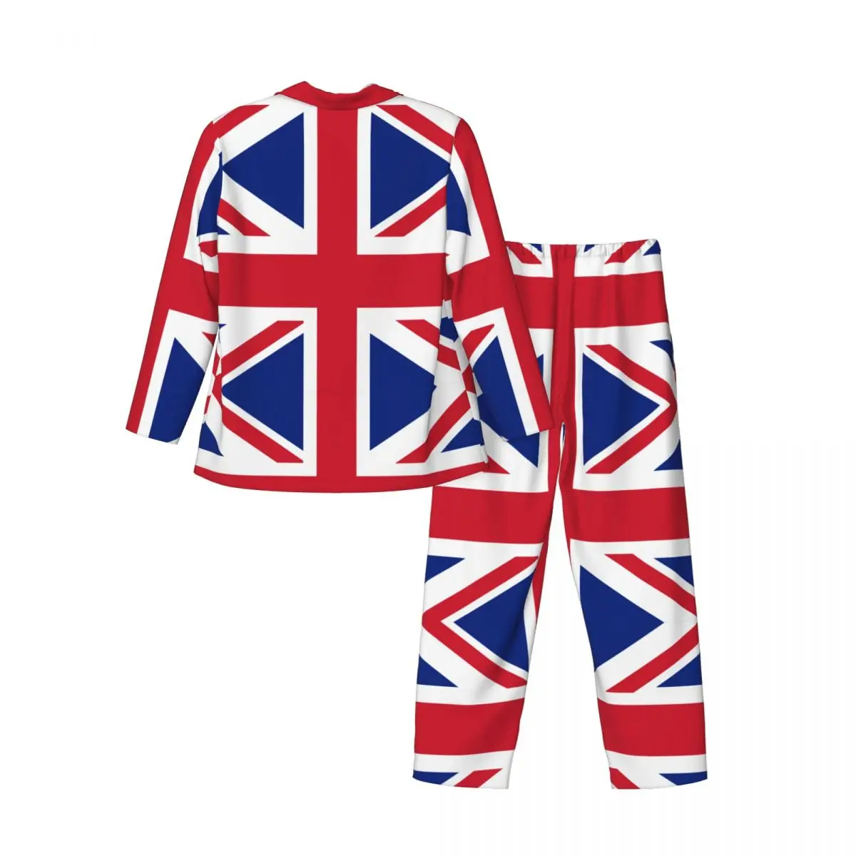 Men's Home Suits Long-sleeved United Kingdom Flag Suits for Autumn and Winter Pajamas for Men