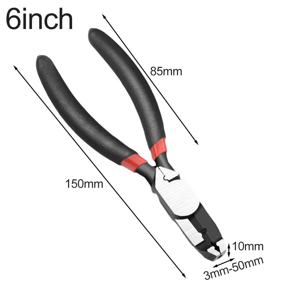 6In 9in Square Nose Pliers, High-Leverage Linemans Pliers With Shear-type Wire Cutters, Multi-purpose Wire Strippers Tool