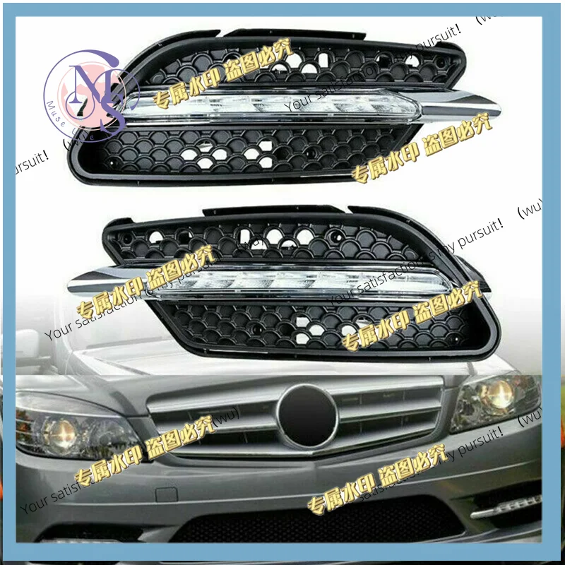 Car LED Fog Lamp DRL Daytime Running Light for Mercedes Benz W204 C Class C300 2008-2011 Left (Black)