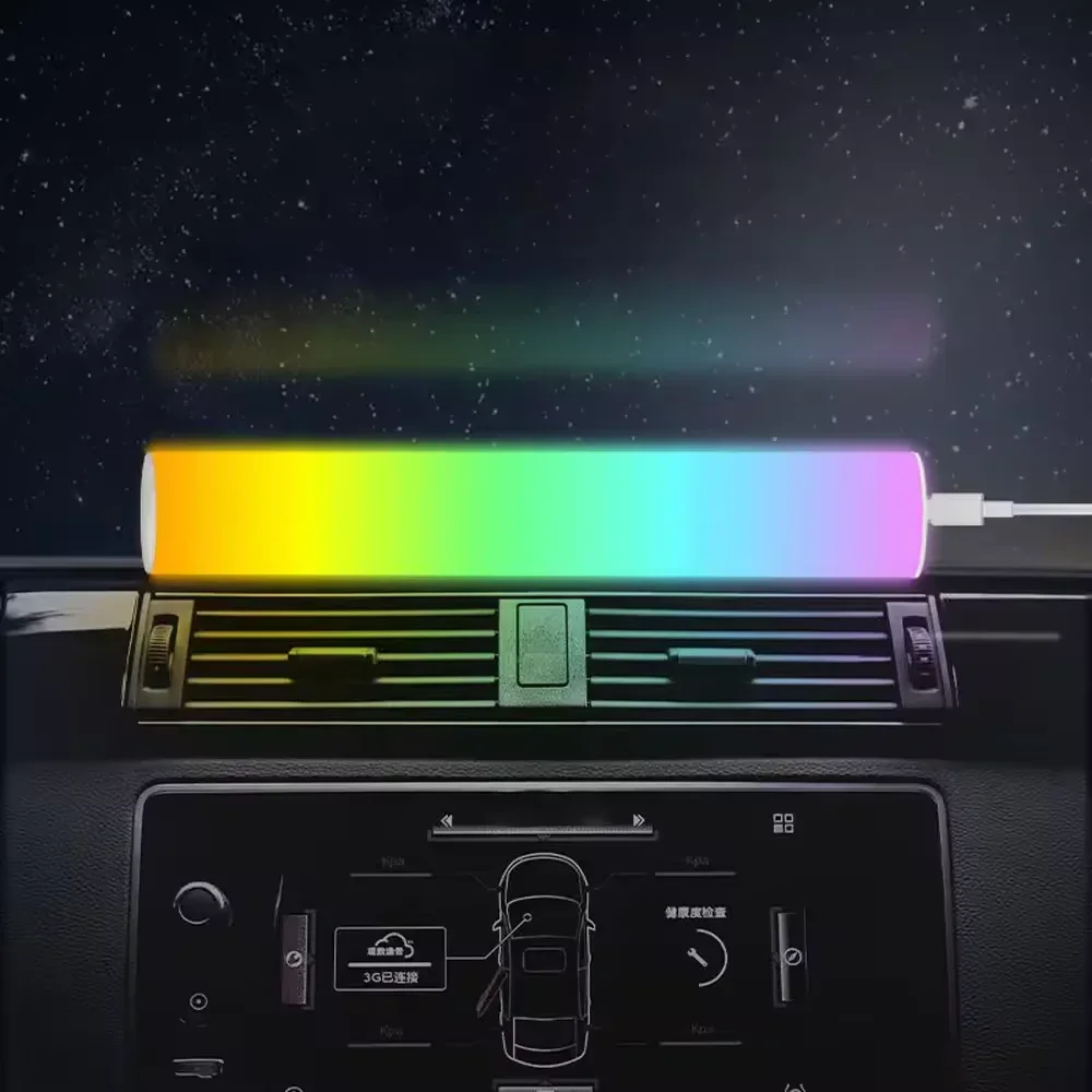 Gaming Setup Night Light USB Rechargeable RGB Music Rhythm Table Lamp LED For Bedroom Bedside Decoration Children Gift