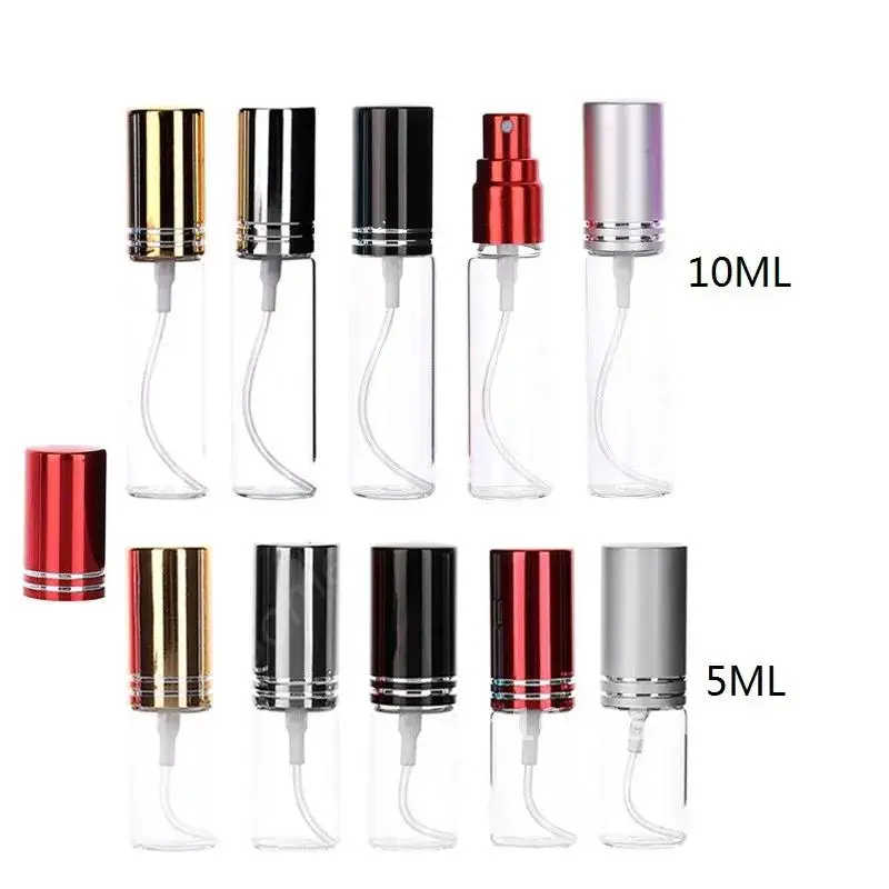 20pcs 5ml 10ml Portable Travel Perfume Bottle Spray Sample Empty Bottles Containers Atomizer Small Refillable Bottles