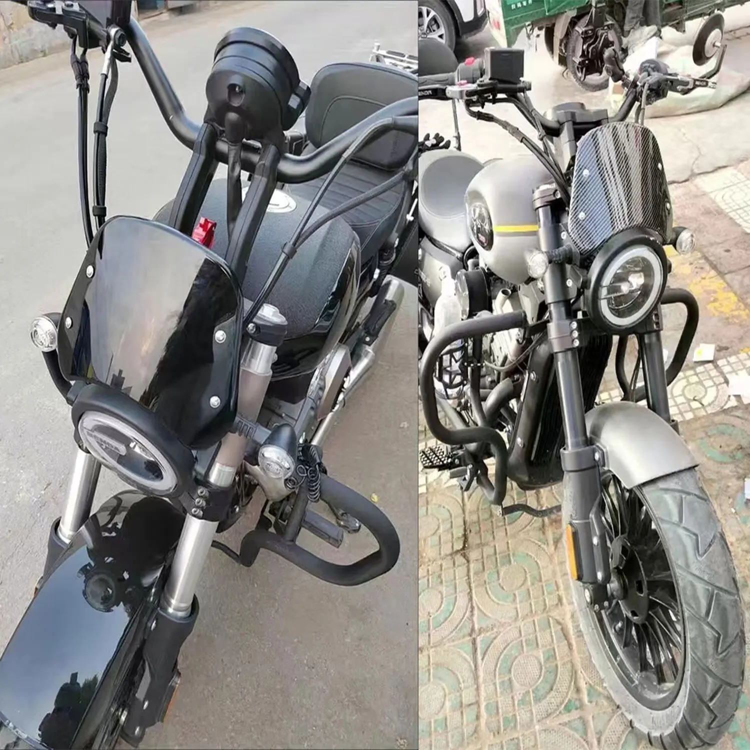 For Benda jinjila 300 Rock 300 BD300-15 Motorcycle Headlight Light Mask Windscreen Cover Windshield Wind Deflectors Fairing