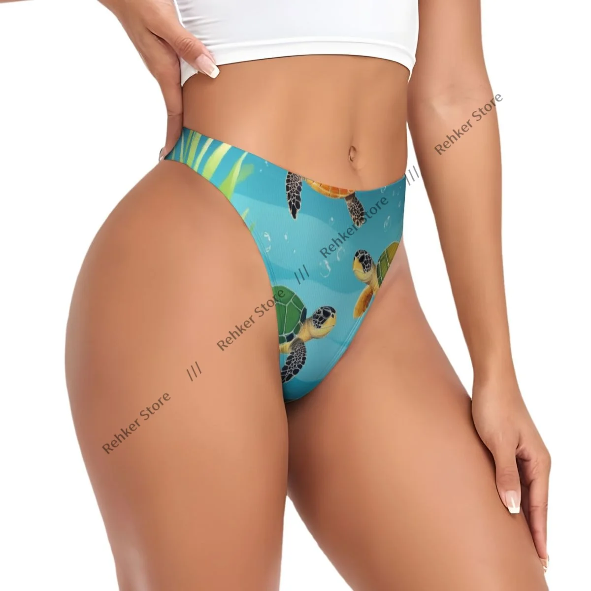 Sexy G-string Thongs Women Panties Cute Sea Turtles Underwear Lingerie Tanga