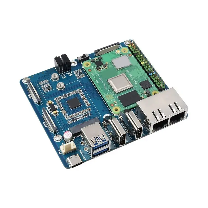 For Raspberry Pi CM4-DUAL-ETH-4G/5G-BASE Compute Module 4 Dual Gigabit Ethernet 4G/5G-BASE Board For Industrial Router