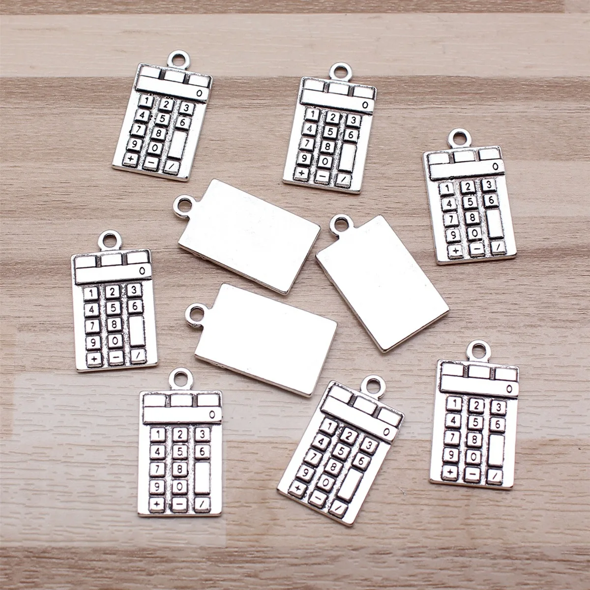 IFOCUS 10pcs/Lot Calculators Charms For DIY Jewelry Making Zinc Alloy 23x13mm/0.91x0.51inch