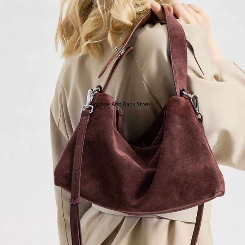 

YANATARI genuine leather large capacity minimalist tote bag women Frosted leather luxury Crossbody bag handbag shoulder bag