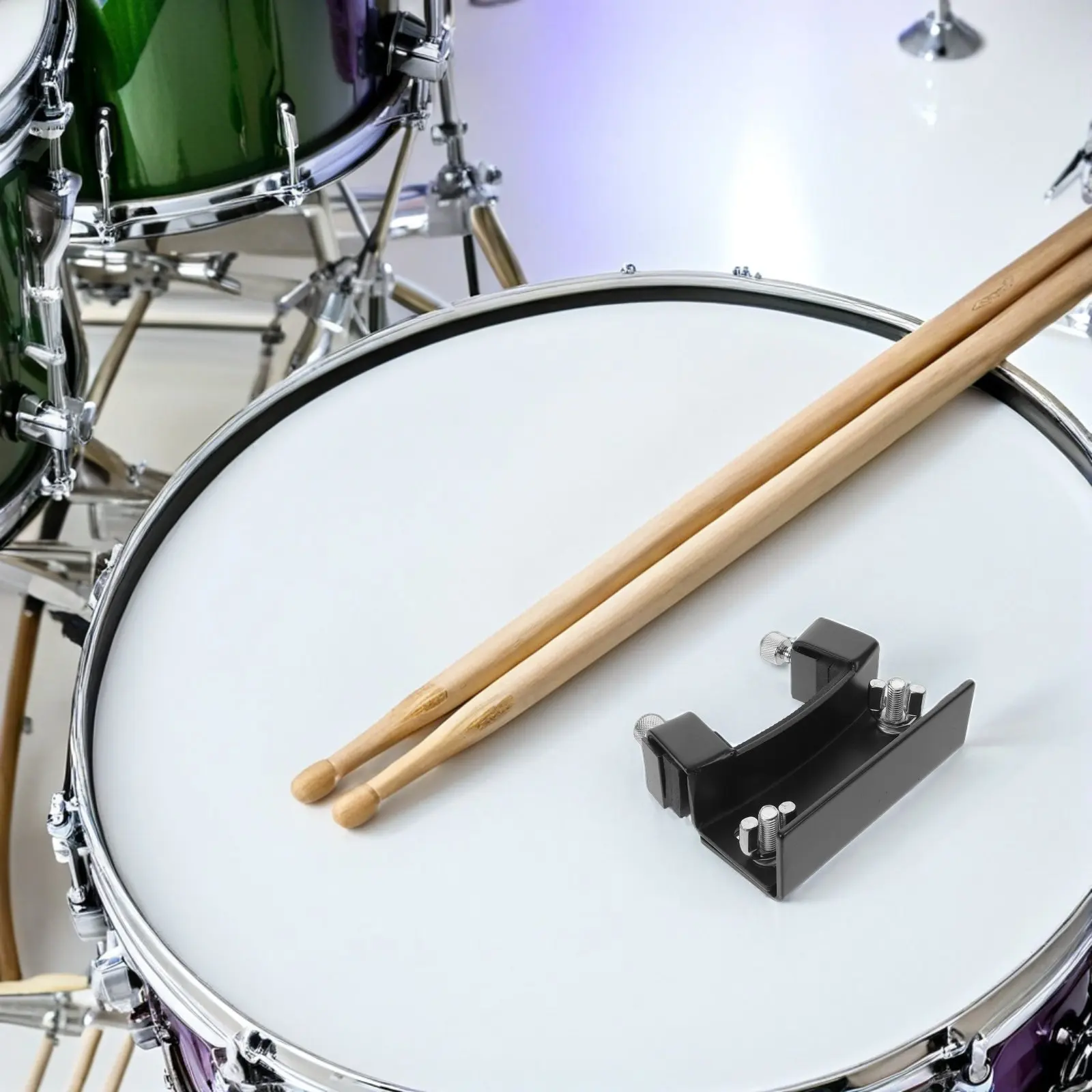 Metal Bass Drum Lifter Platform Adjustable Height Stable Support Anti Slip Drum Set Accessory for Percussion Instrument Use