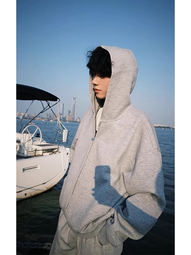 

Мужская толстовка с капюшоном на молнии Cleanfit ey, осенне-зимний американский элитный кардиган с капюшоном на подкладке Feel Fce Jaet