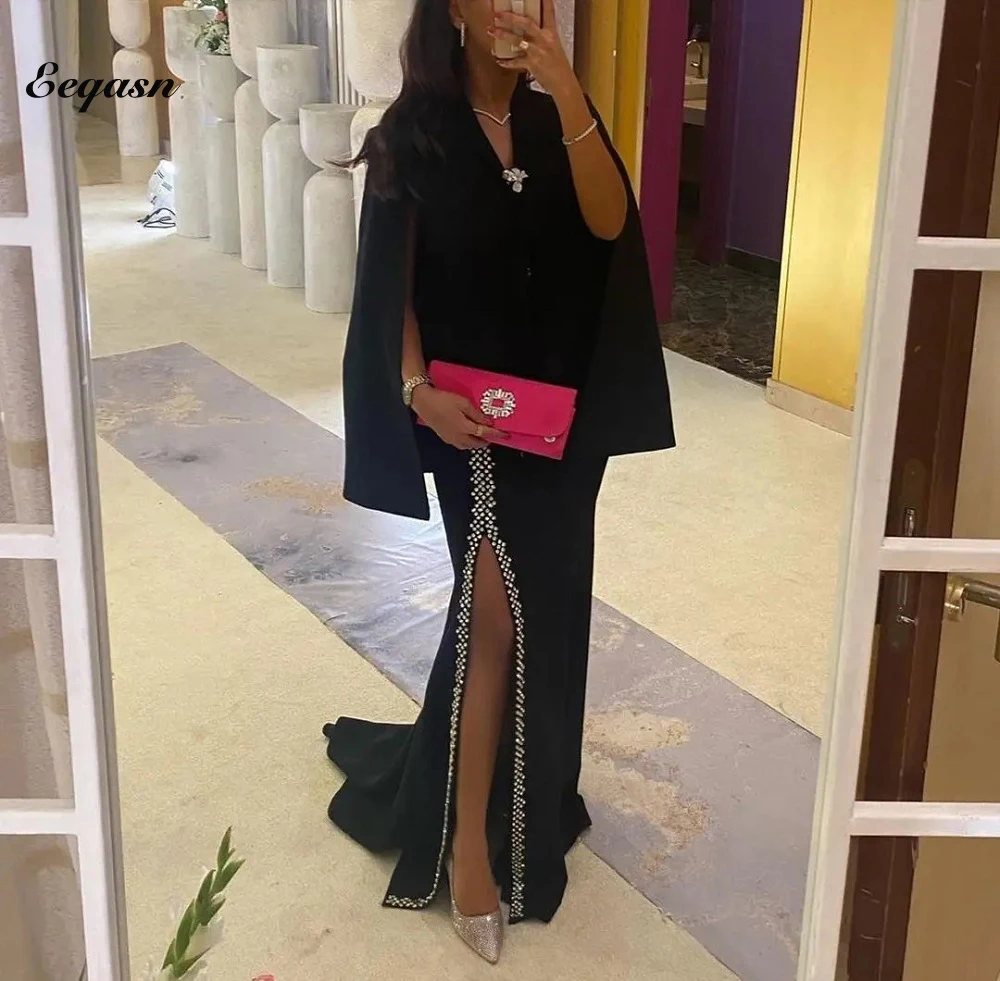 

Elegant Mermaid Long Evening Dresses Leg Split Saudi Arabic Prom Dress Formal Gowns 2024 Dubai Party Event حزب اللباس