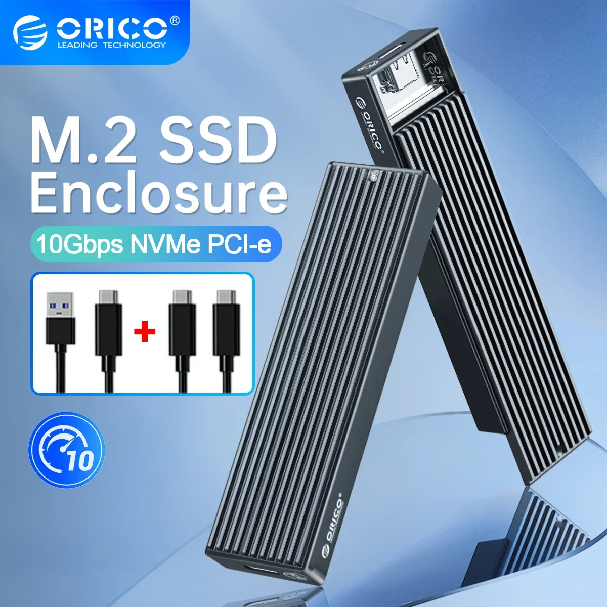 ORICO M.2 NVMe SSD Case 10Gbps NVMe to USB Adapter USB 3.1 Type C Gen 2 Enclosure for NVME PCIE SSD Disk Box SSD Aluminum Case