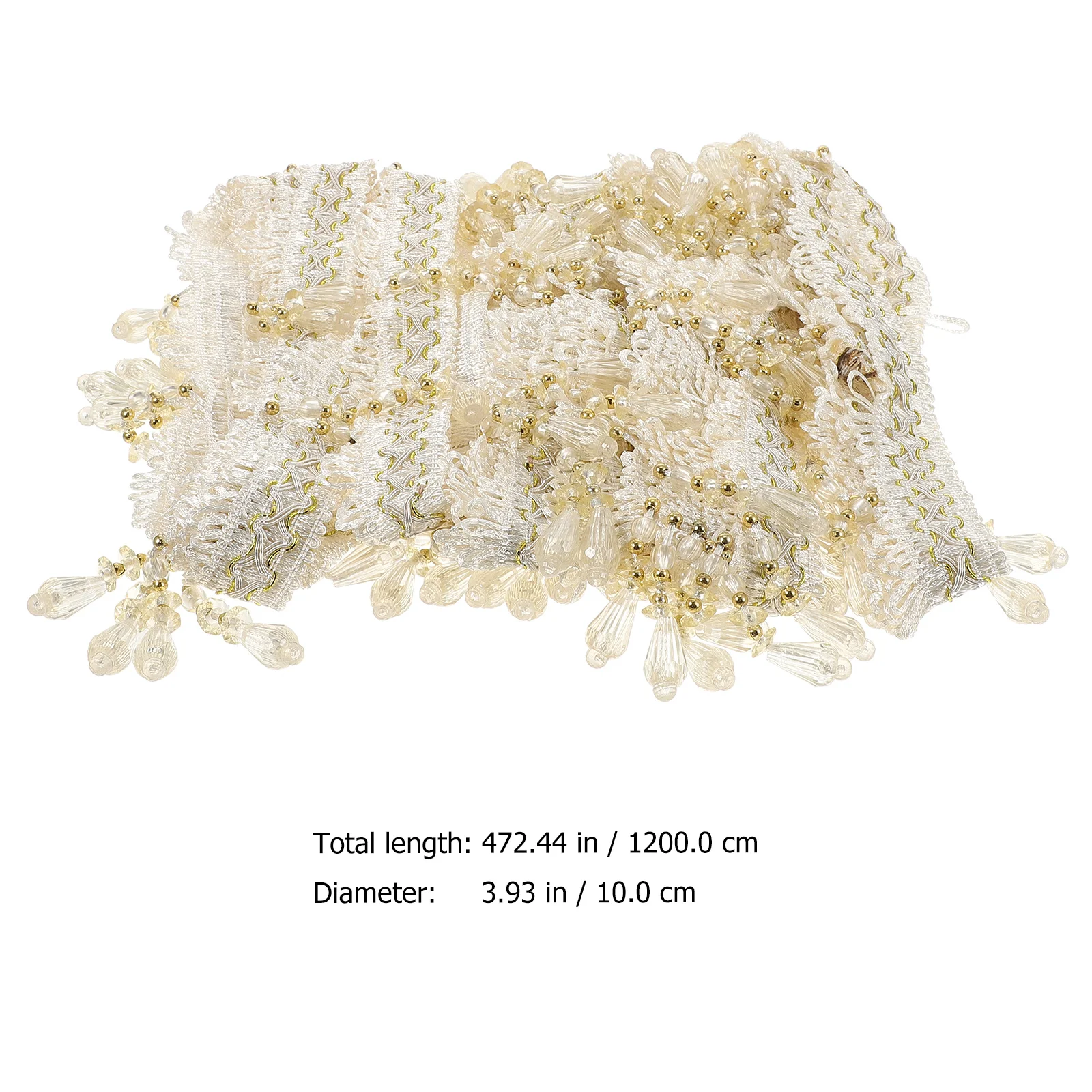 

1Pcs Beaded Curtain Lacework Delicate Polyester Silk Trim Decorative Curtain Adorn Home Sofa Tablecloth Sewing Decor