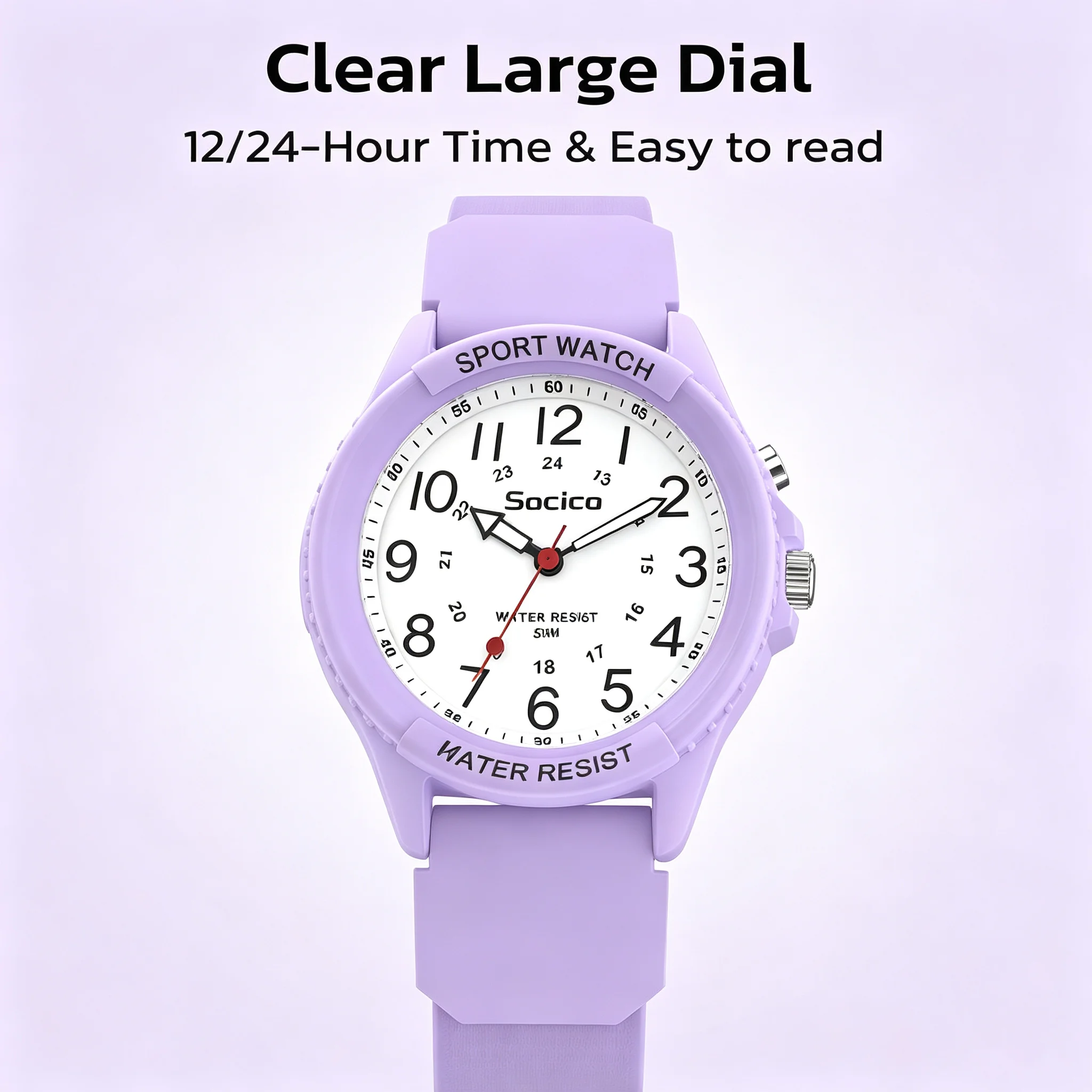 Fashion Quartz Watch New Design Soft TPU Strap Water Resistant Outdoor Sports Wrist Watches for Man and Women  Daily Commute