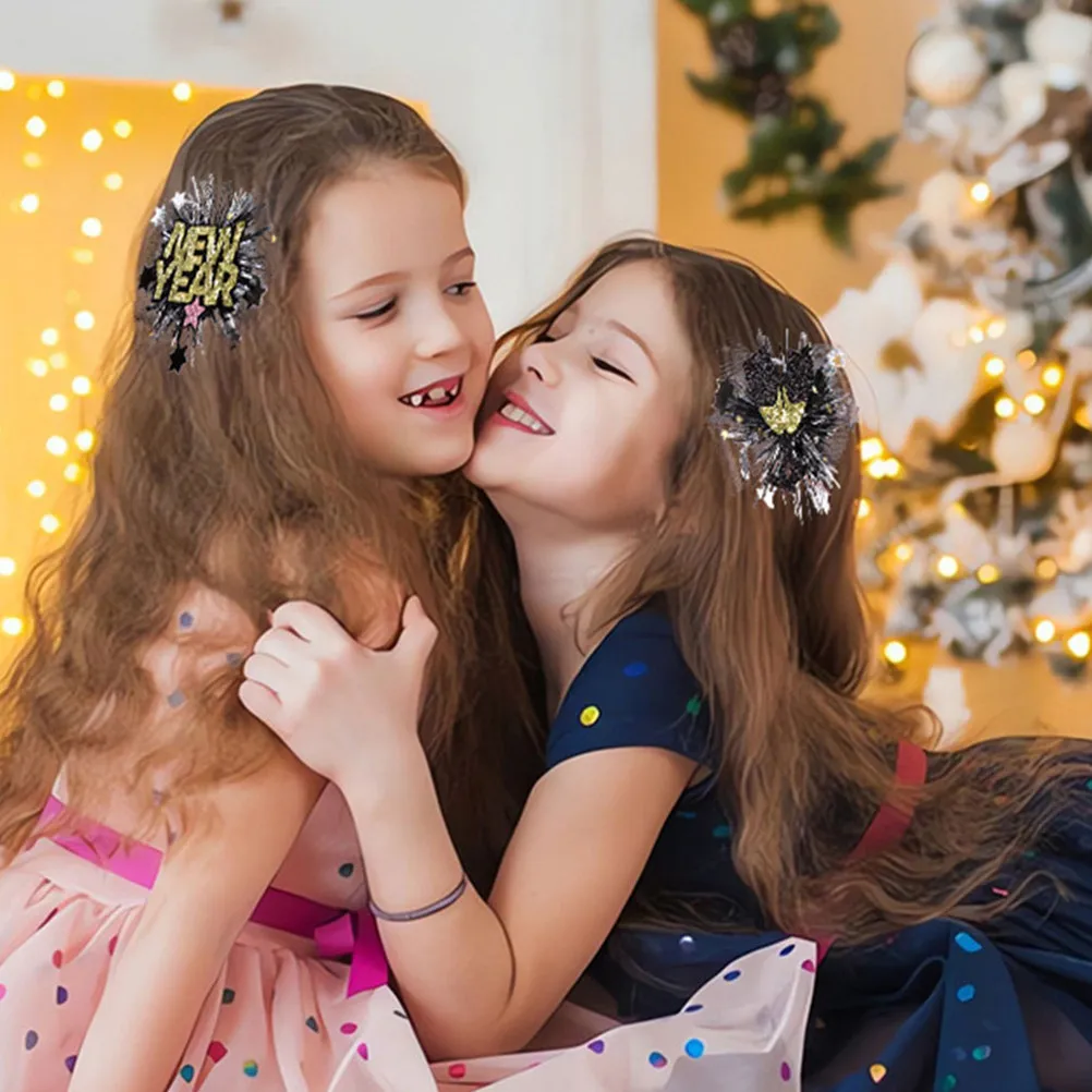 

4 Pcs New Year Hair Pin Festival Accessories for Clip Clips Chinese Years Eve Pins Hairpin