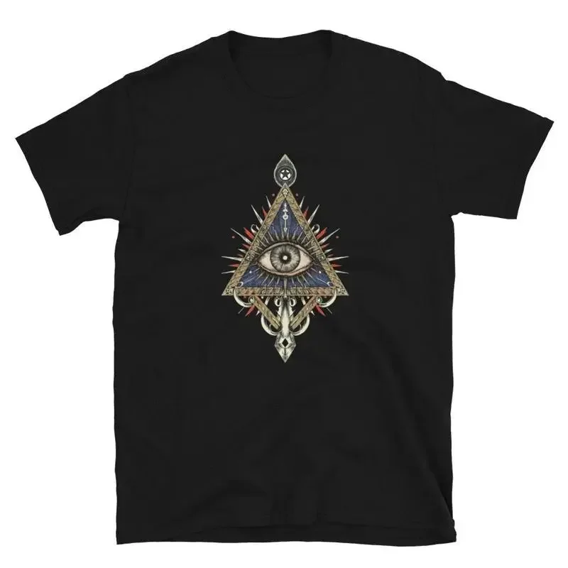 Camiseta Allseeing Eye Of Providence Illuminati Punk Goth Wicca Paranormal Witchy Mystic Aesthetic para amantes del ocultismo