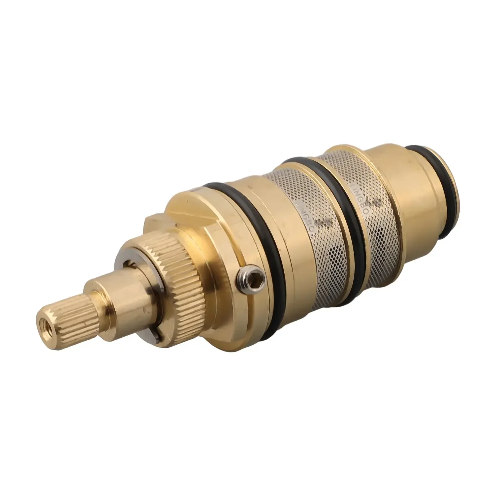 Thermostatic Cartridge For Shower Bar Valve Golden Good Stability Spool Control Precision Built-in Thermal Components