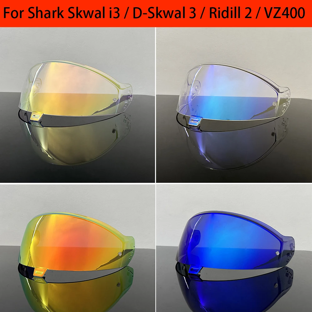 D Skwal3 Visor Anti fog Film For Shark Skwal i3 D-Skwal 3 Ridill 2 VZ400 Motorcycle Helmet Visor goggles plating silver red Lens