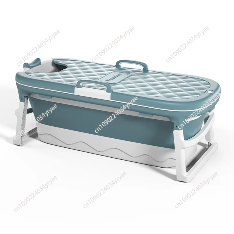 Plastic folding bath bucket Portable household large adult bath bucket Free installation full body bath tub