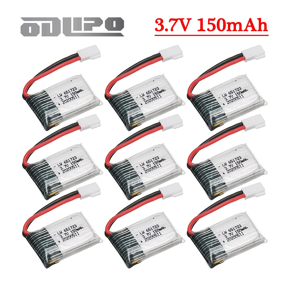 Akumulator 3,7 V do drona Eachine H8 Mini H8 Mini Syma X2 Nihui U207 H2 Rc Quadclaptar Helicopter Części zamienne 3.7V 150mAh 651723