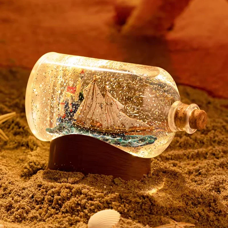 

Детский подарок на день рождения: креативное настольное украшение, музыкальная шкатулка с хрустальным шаром, декор для гостиной, музыкальная шкатулка в виде бутылки с плавающими элементами.