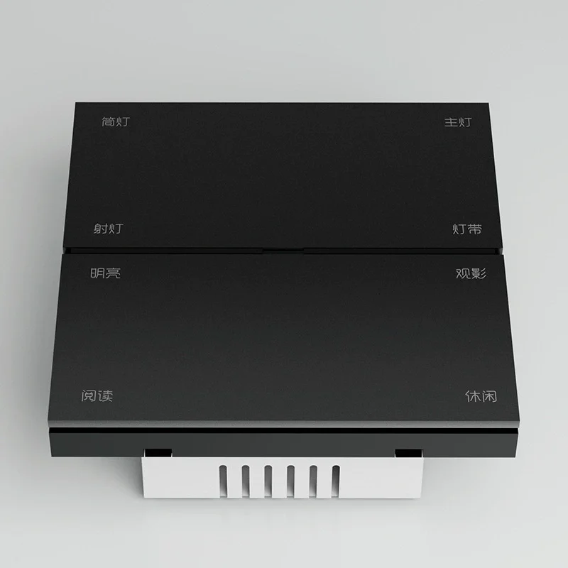 Tuya Intelligent Switch Panel Alexa Voice Control Aluminum Surface Zigbee Eight Key Home Sensing Night Light Zero Fire Switch
