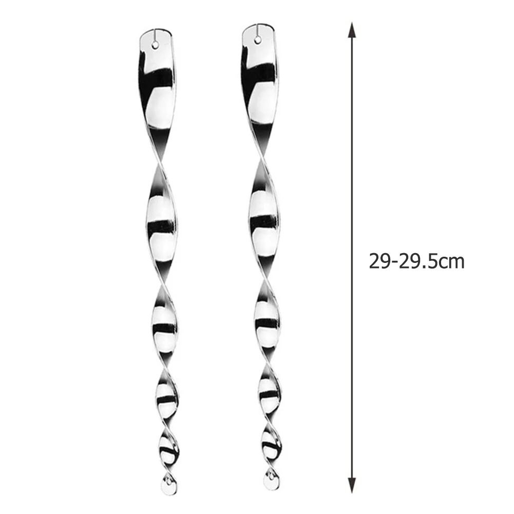 72/12Pcs Bird Repellent Wind Spiral Rotating Rod Hanging Ornaments Garden Decor Scare Pigeons Birds Repeller Outdoor Accessories - view 6